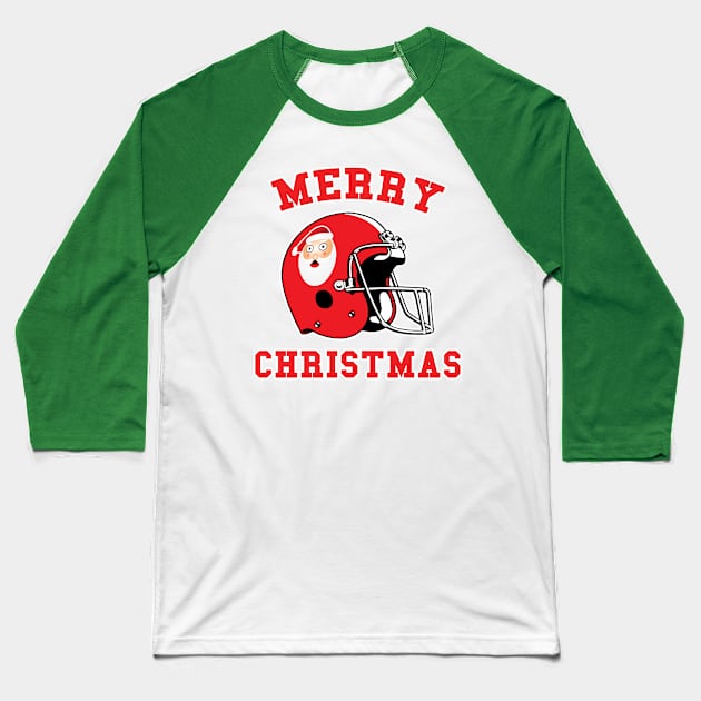 Surprised Santa 80s Profile Helmet Baseball T-Shirt by HelmetAddict